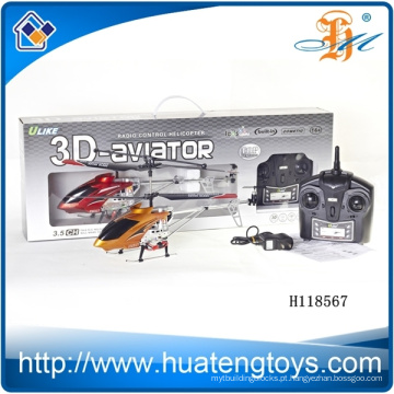 Grande tamanho helicóptero de controle de rádio 3D aviador metal 3,5 canais rc helicóptero com giroscópio